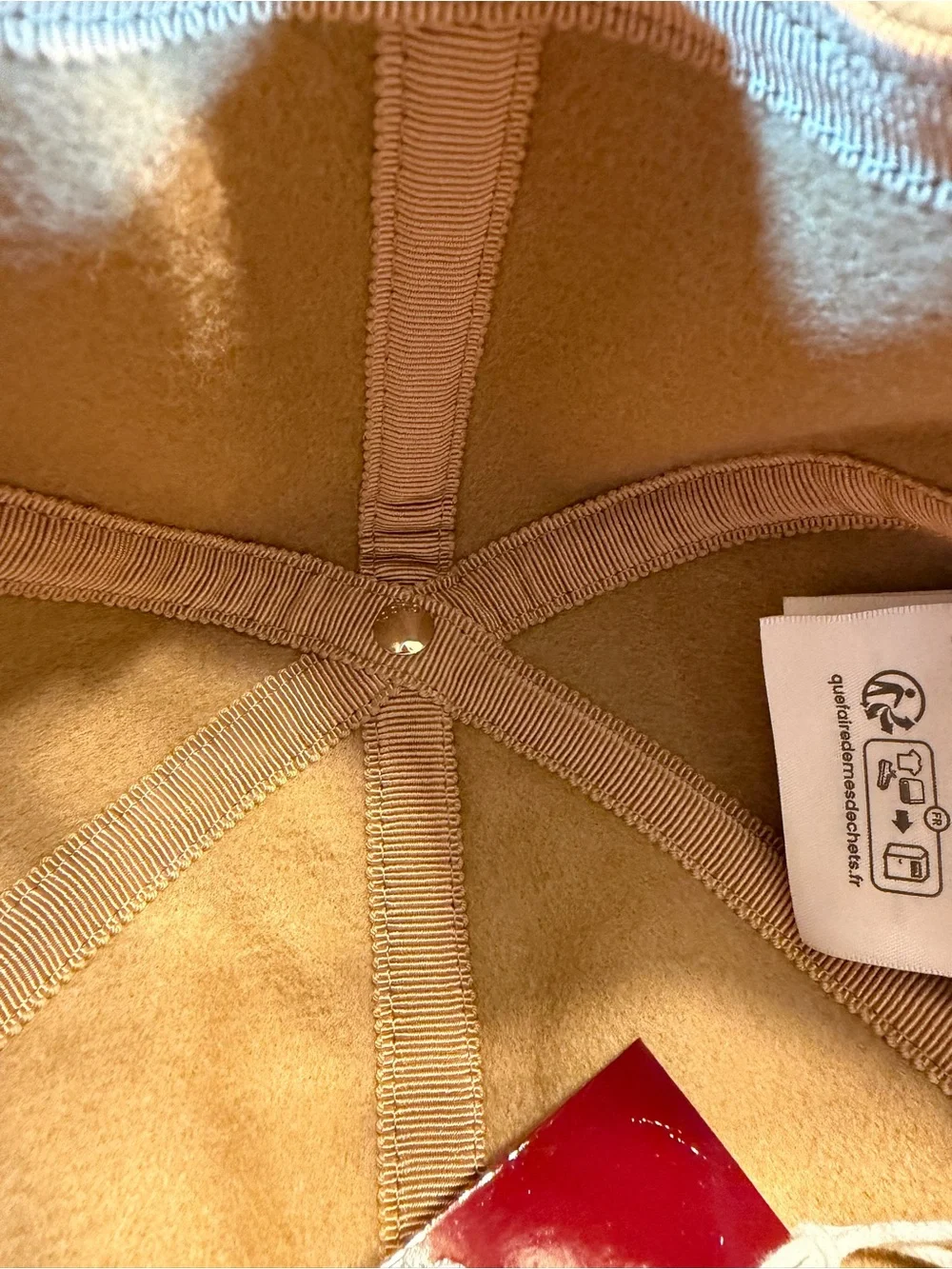 New Authentic Gucci GG Supreme Logo Wool Baseball Hat Tan Size L